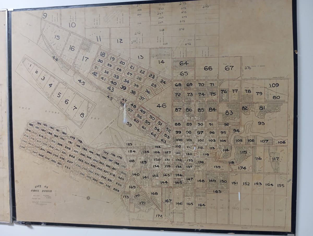 Map of Owen Sound Blocks